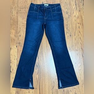 Everflex Slit Hem Mid Rise Slim Boot Jean